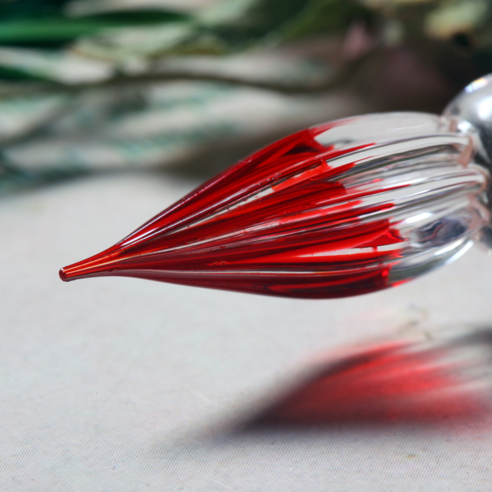 SeventyTwo Handmade Glass Dip Pen with Wood Handle, Black and Pink Coral Design, Calligraphy Writing Pen with Cap (Black-Pink)