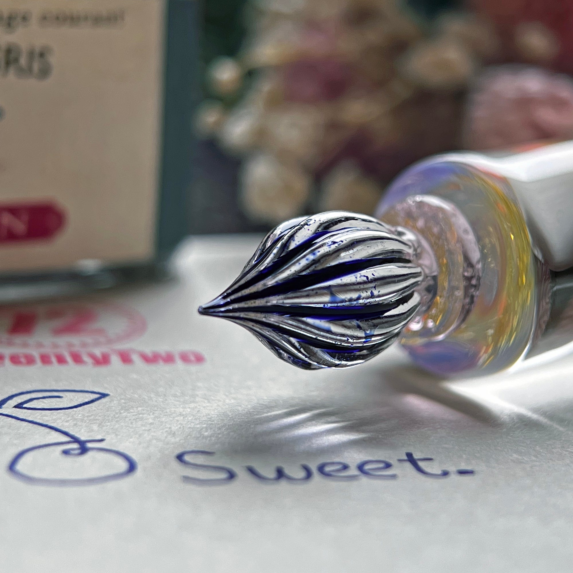 SeventyTwo "Deep Sea Dream" Hand - Blown Jellyfish Glass Pen - Limited Edition Collector’s Item - SeventyTwo