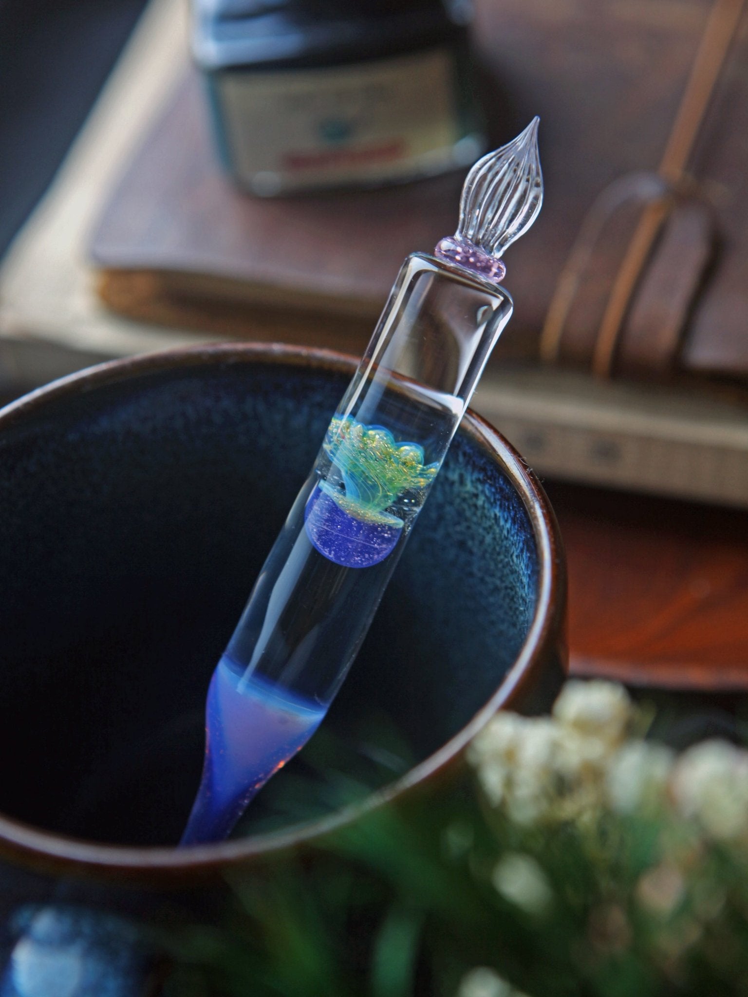 SeventyTwo "Deep Sea Dream" Hand - Blown Jellyfish Glass Pen - Limited Edition Collector’s Item - SeventyTwo