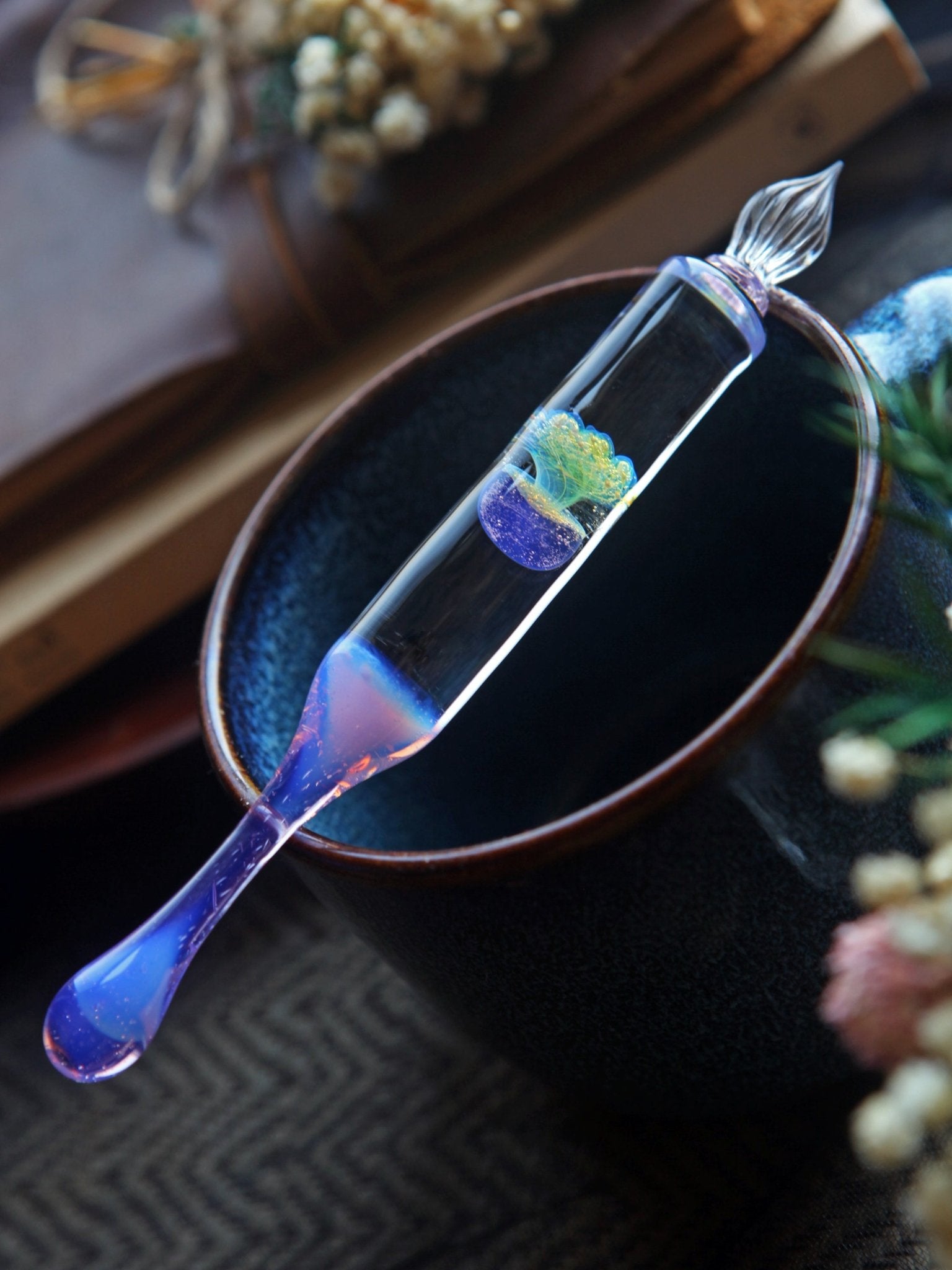 SeventyTwo "Deep Sea Dream" Hand - Blown Jellyfish Glass Pen - Limited Edition Collector’s Item - SeventyTwo