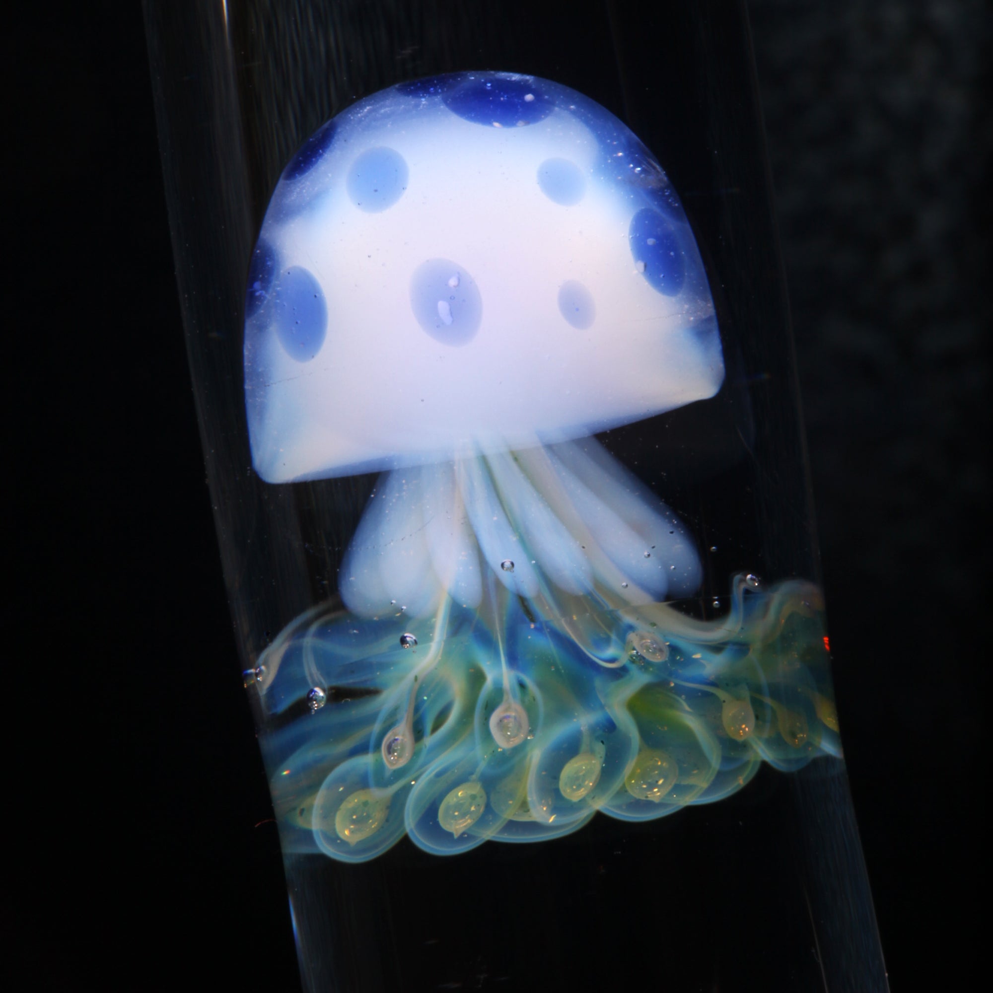 SeventyTwo "Deep Sea Dream" Hand - Blown Jellyfish Glass Pen(Blue Jellyfish) - SeventyTwo