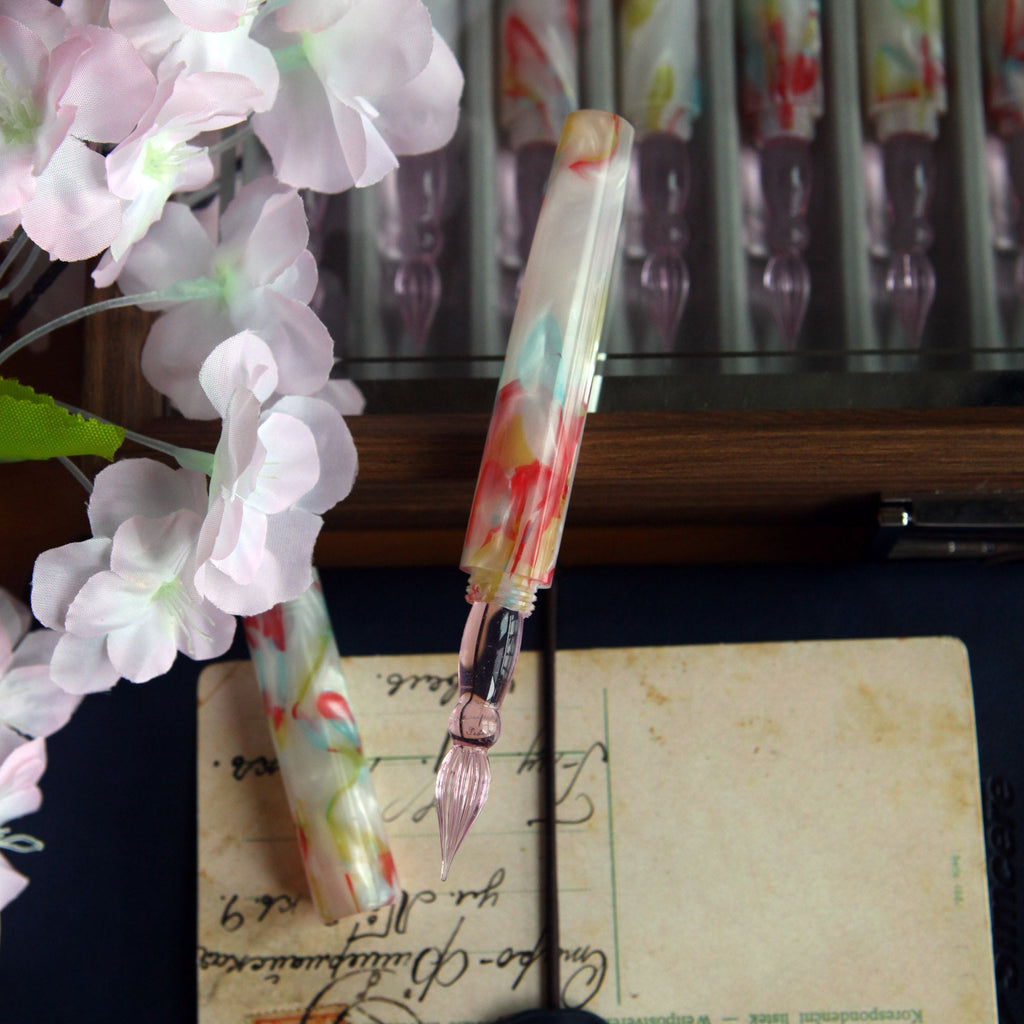 SeventyTwo Glass Dip Pen with Multicolor Resin Handle - SeventyTwo